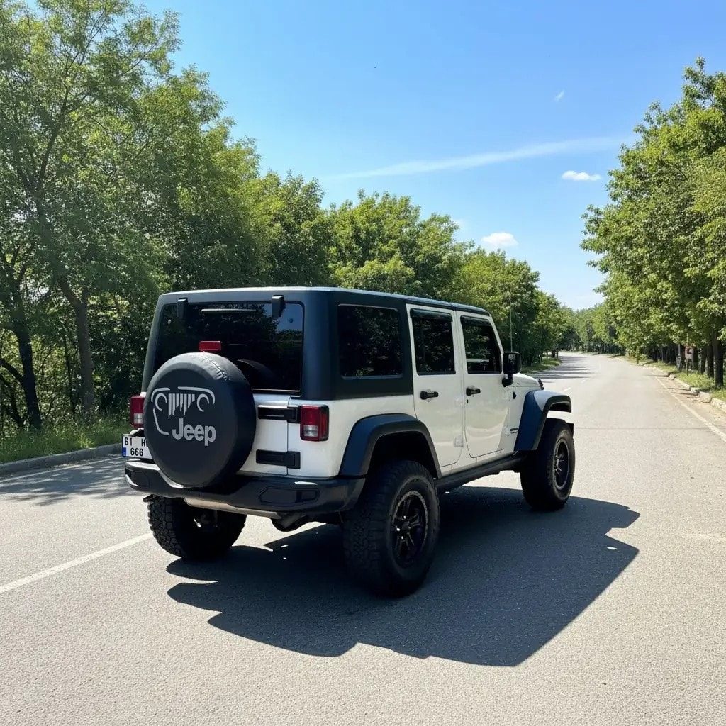 Jeep Grill Printed Spare Wheel Tire Cover